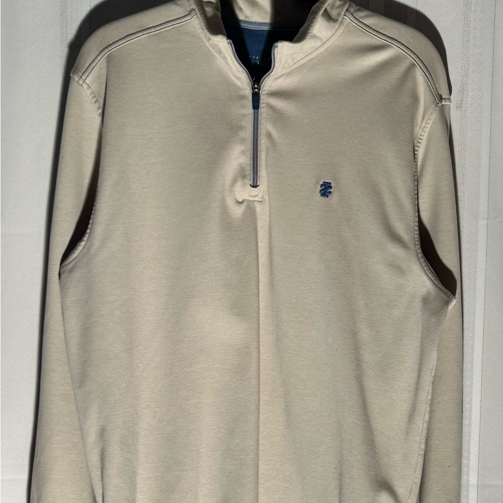 Izod Men's Beige Zip-Up Sweater